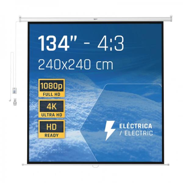 Schermo Elettrico a Muro iggual PSIES240 Bianco (240 x 240 cm)