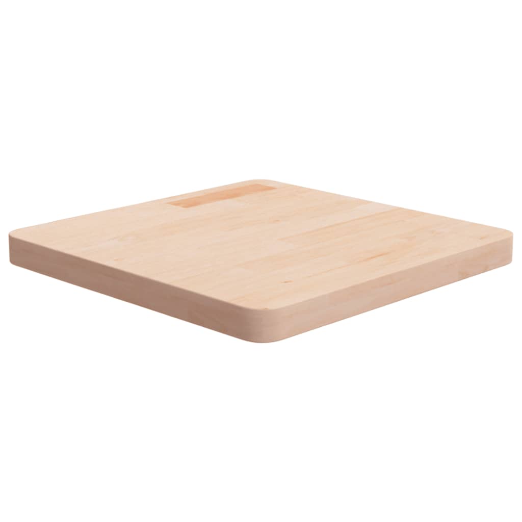 vidaXL Tablero de mesa cuadrada madera roble sin tratar 50x50x4 cm