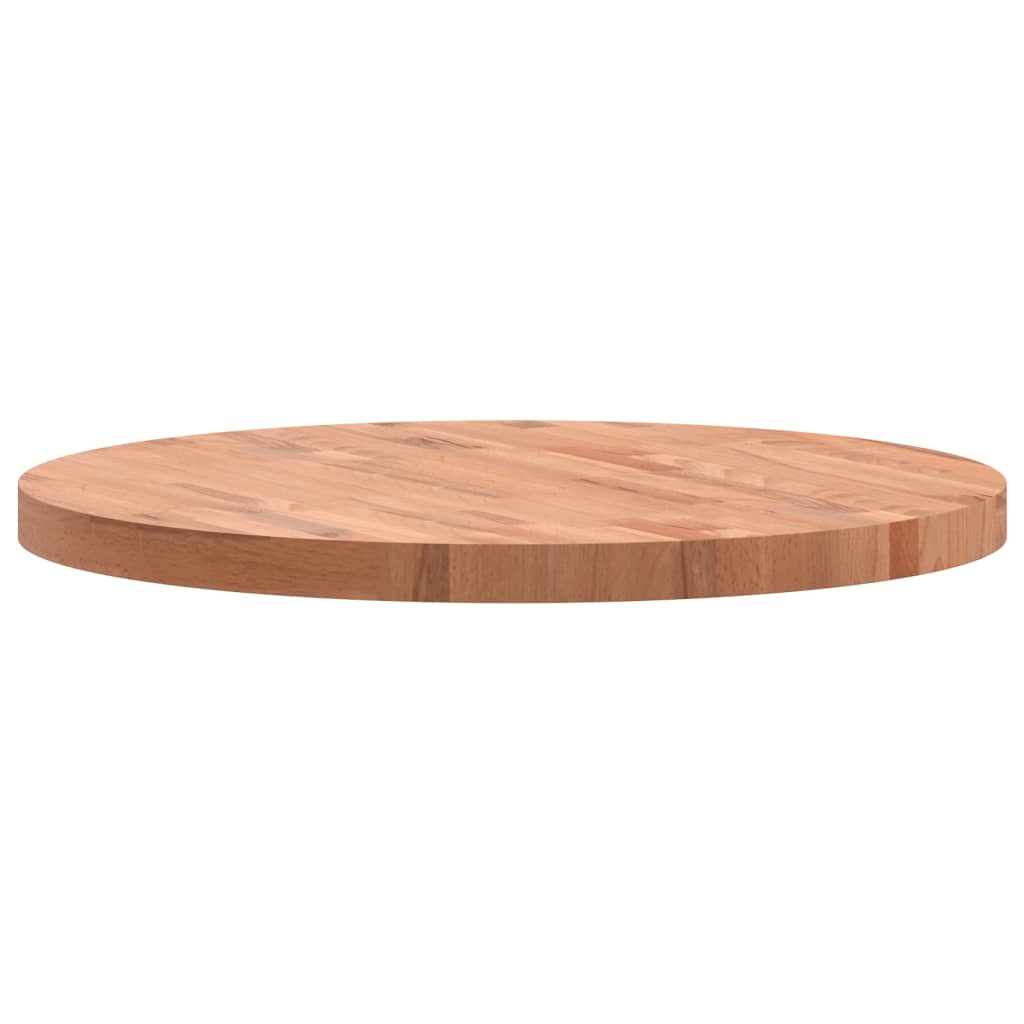 vidaXL Tablero redondo de madera maciza de haya Ø70x4 cm - Image 6