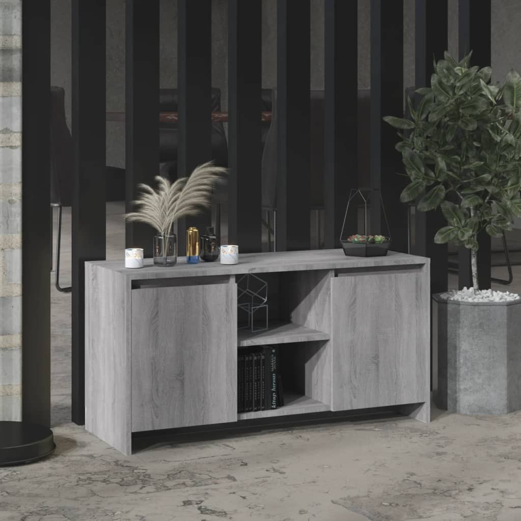 vidaXL Mueble de TV madera de ingeniería gris Sonoma 102x37,5x52,5 cm