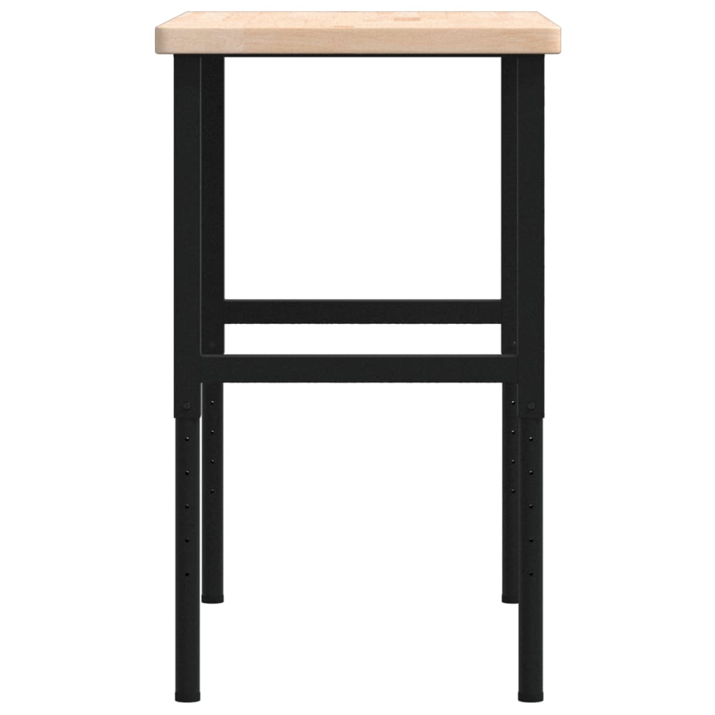 vidaXL Werkbank 100x60x(73-99,5) cm Massivholz Eiche Rechteckig - Image 6