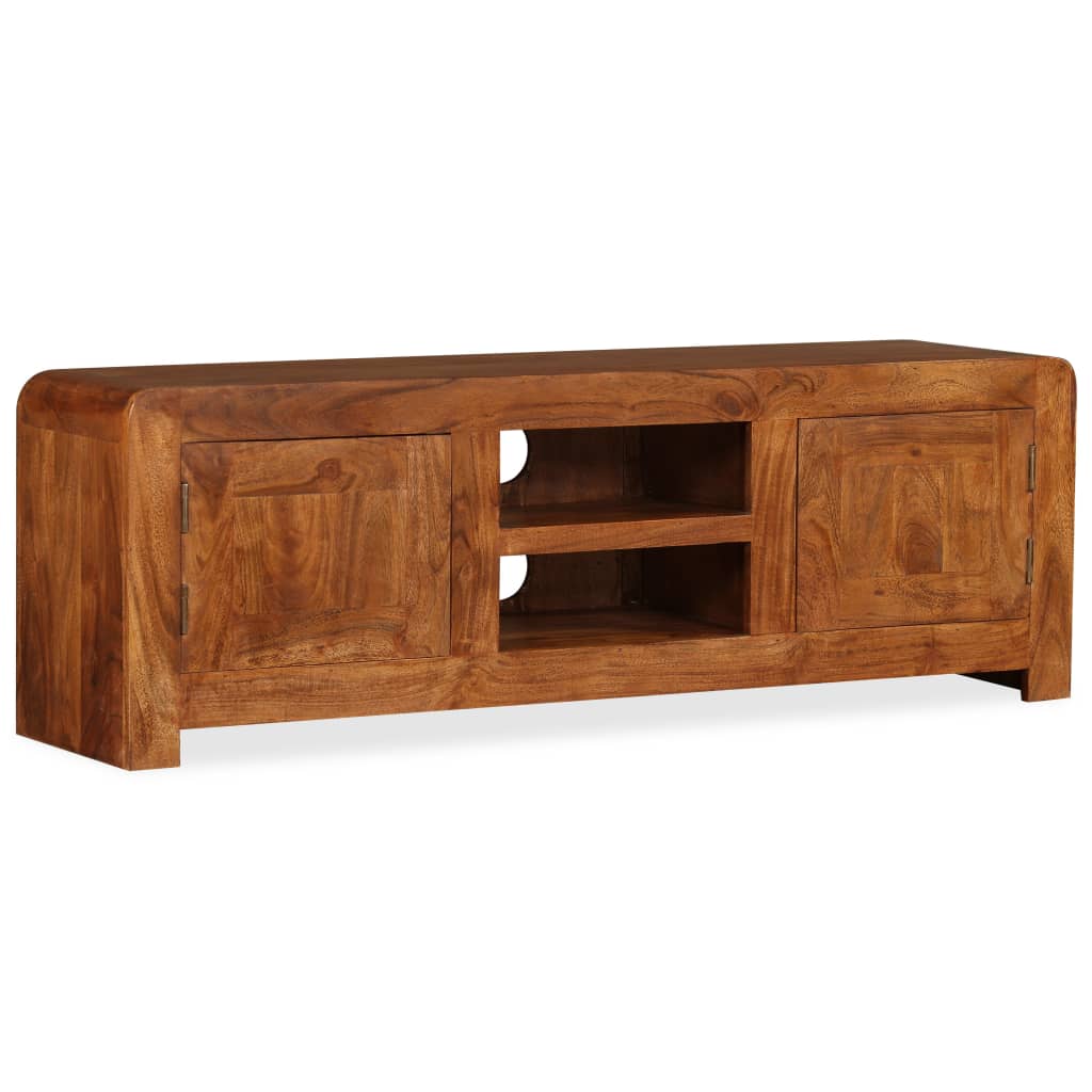 vidaXL Mueble de TV madera maciza acabado miel 120x30x40 cm