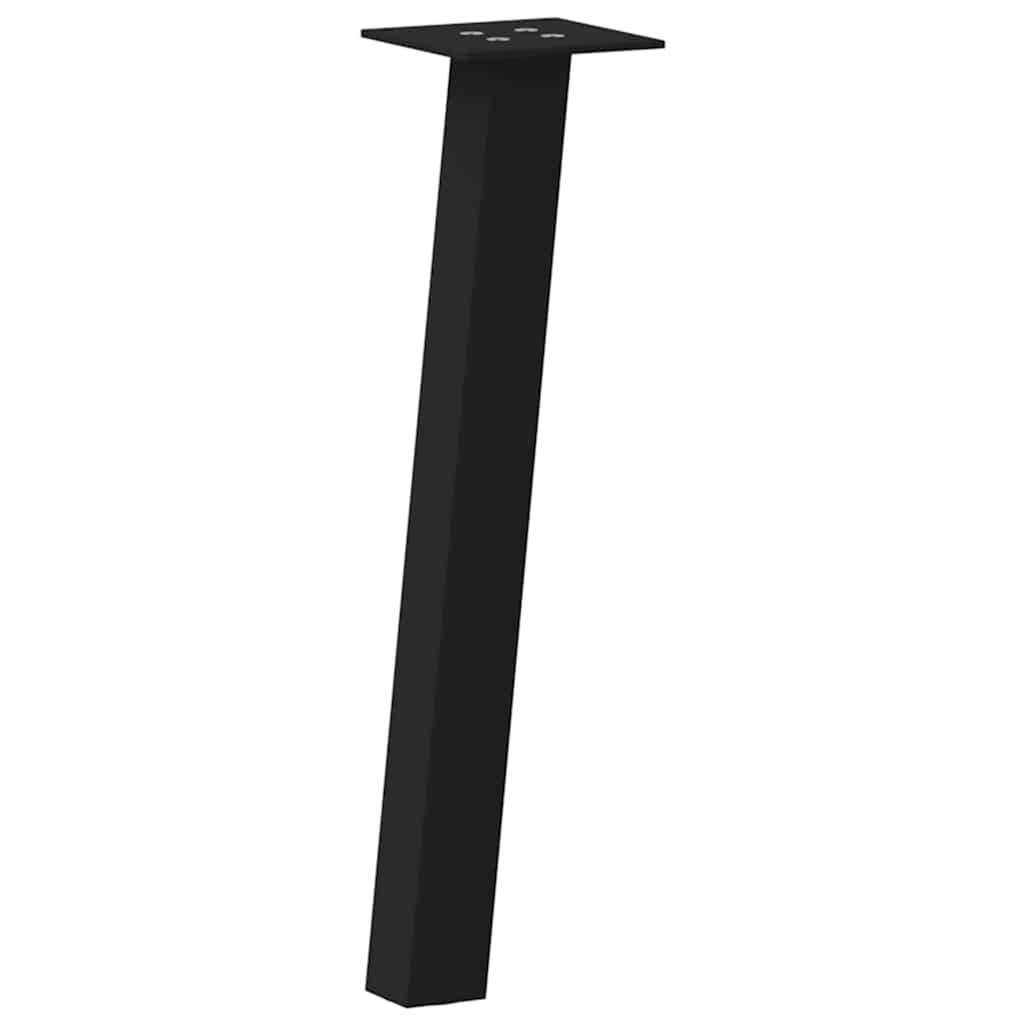 vidaXL Patas para mesa de centro (4 unidades), color negro, 42 cm, acero - Image 4