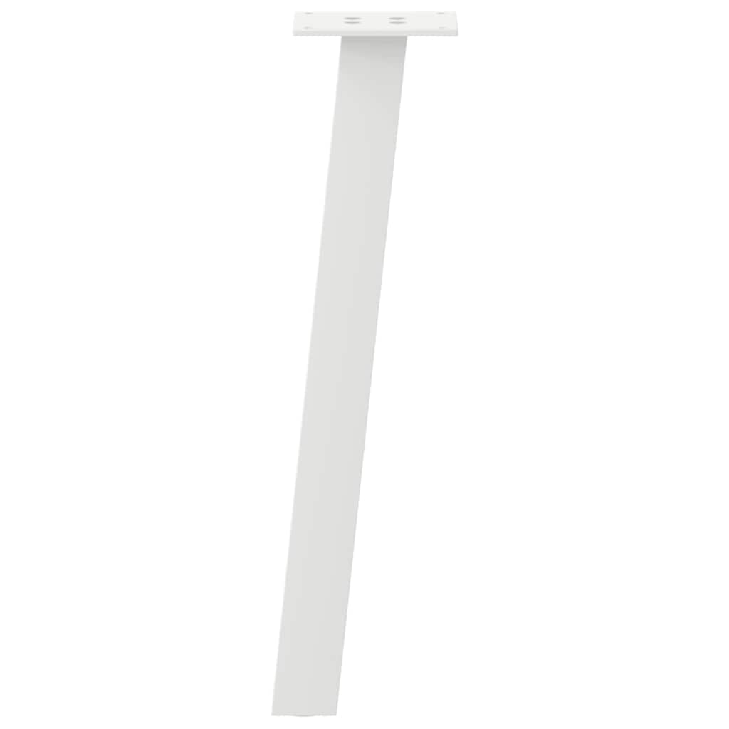 vidaXL Patas para mesa de centro (4 unidades), color blanco, 42 cm, acero - Image 5
