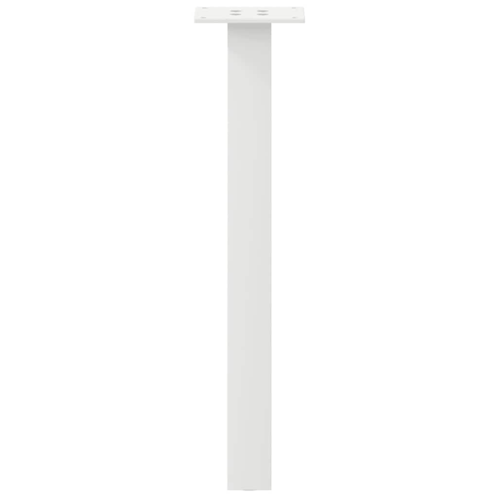 vidaXL Patas para mesa de centro (4 unidades), color blanco, 42 cm, acero - Image 6