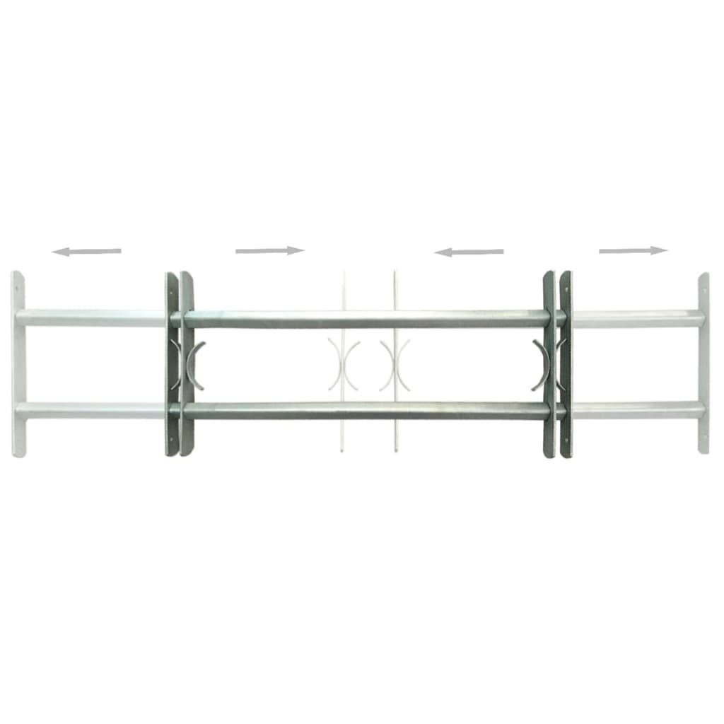 vidaXL Fenstergitter Verstellbar für Fenster 2 Stk. 700-1050 mm - Image 3