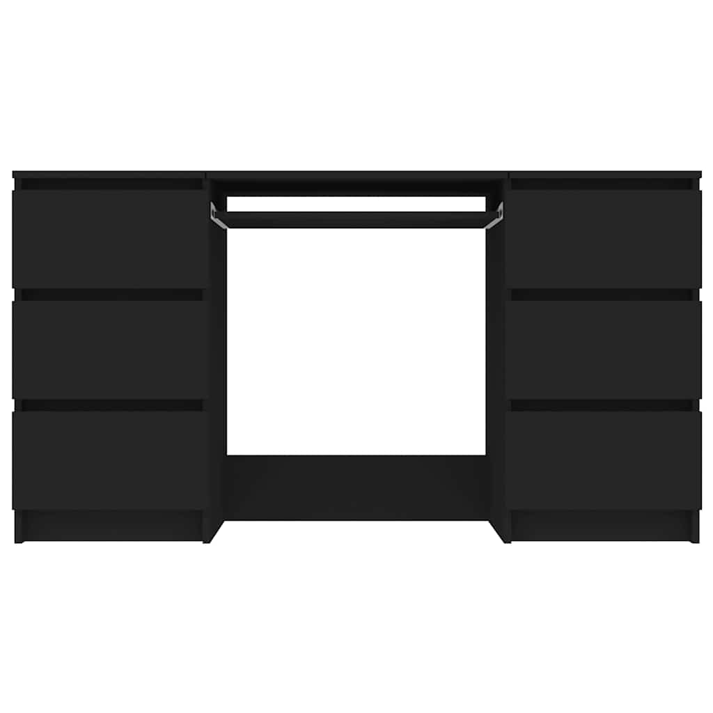 vidaXL Schreibtisch Schwarz 140x50x77 cm Holzwerkstoff - Image 4