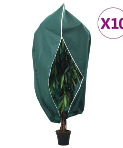 vidaXL Wintervlies mit Reißverschluss 10 Stk. 70 g/m² 1x1,55 m