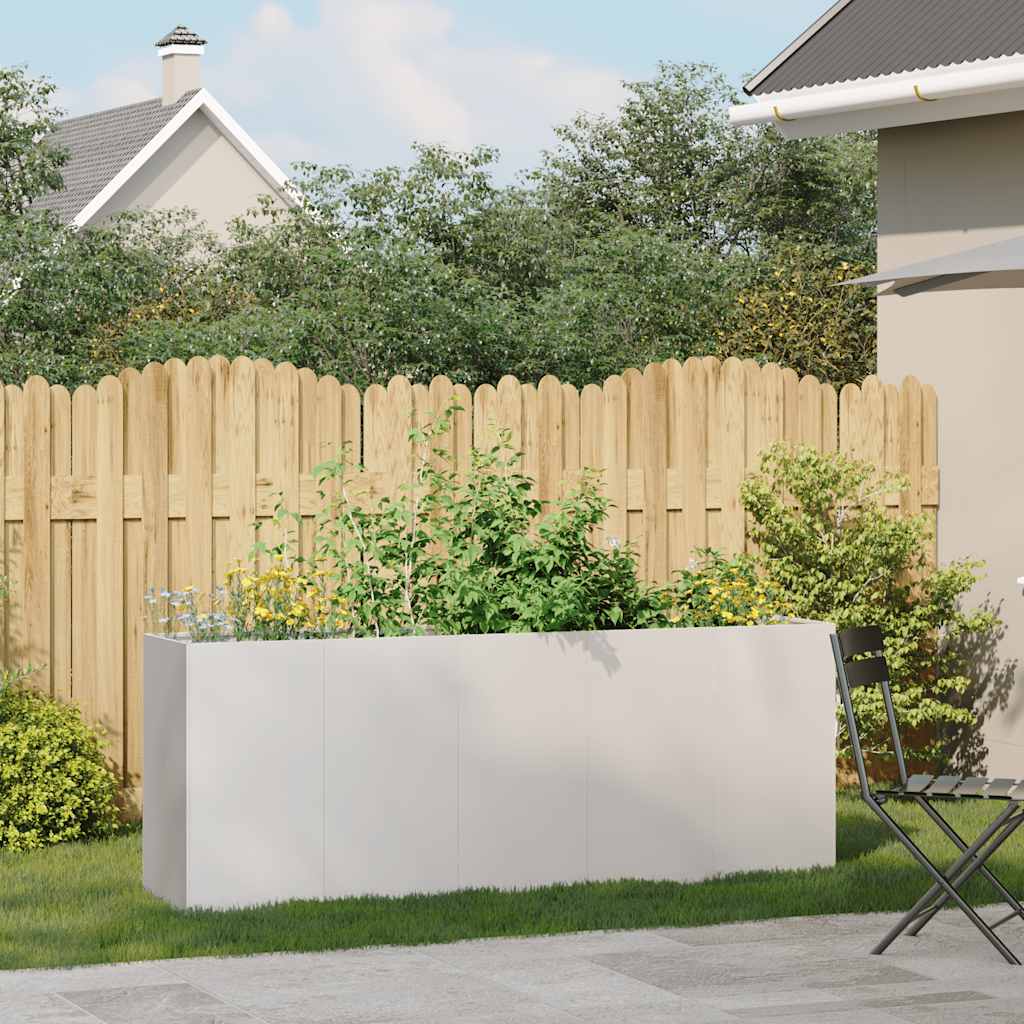 vidaXL Pflanzkübel 200x40x80 cm Edelstahl - Image 3