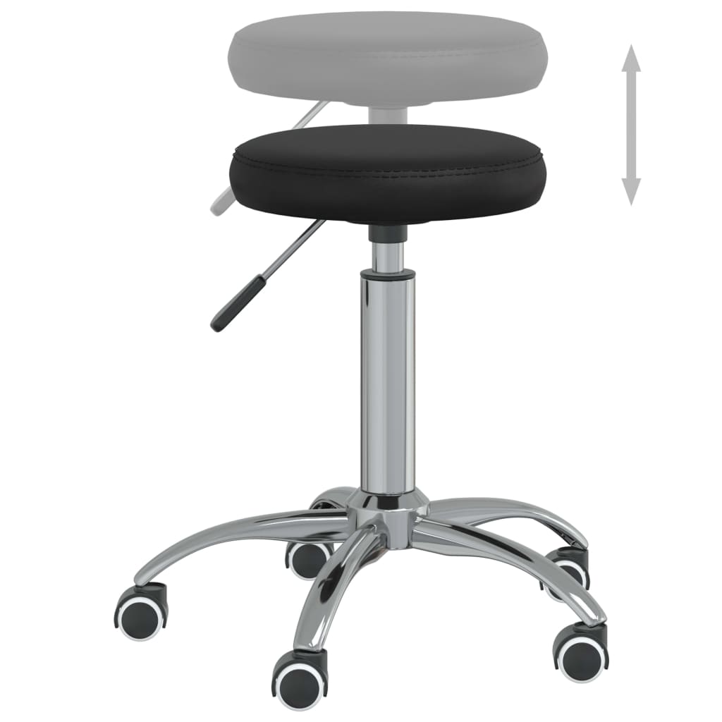 vidaXL Chaise pivotante de bureau Noir Similicuir - Image 5