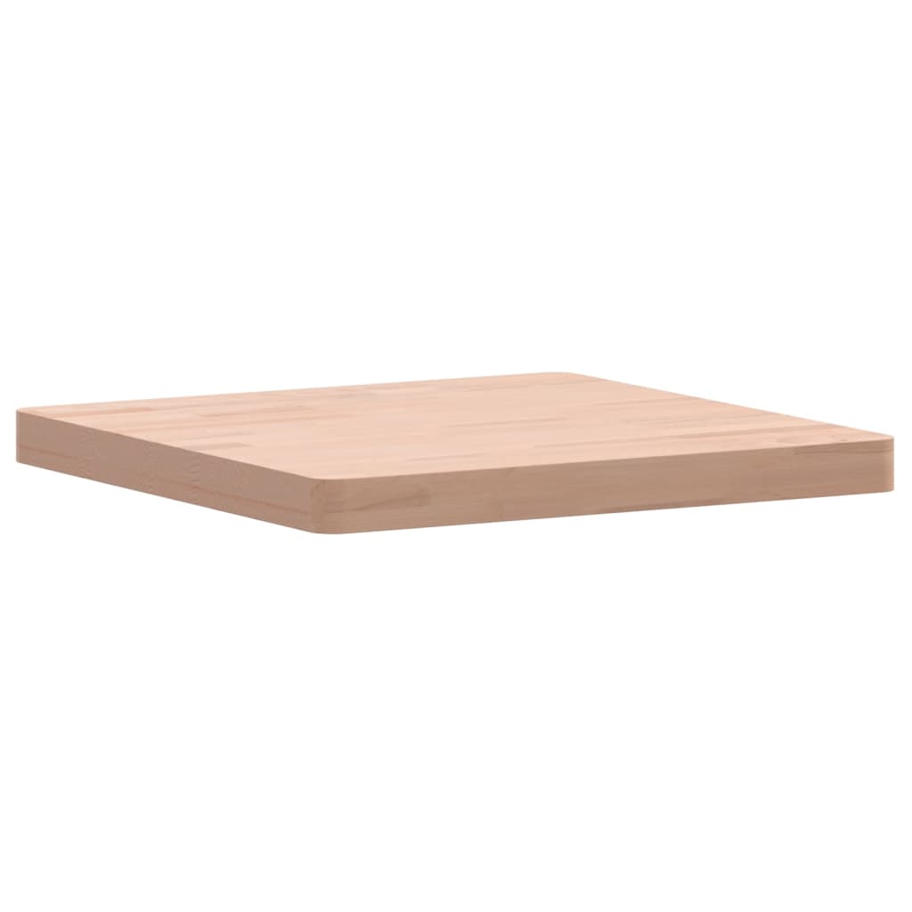vidaXL Tablero de mesa cuadrado de madera maciza de haya 50x50x4 cm - Image 3