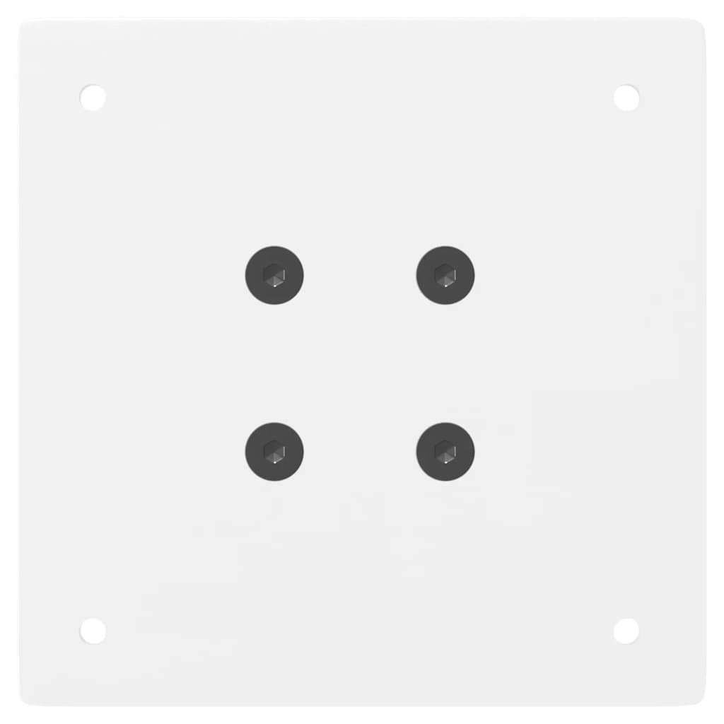 vidaXL Patas para mesa de centro (4 unidades), color blanco, 30 cm, acero - Image 6