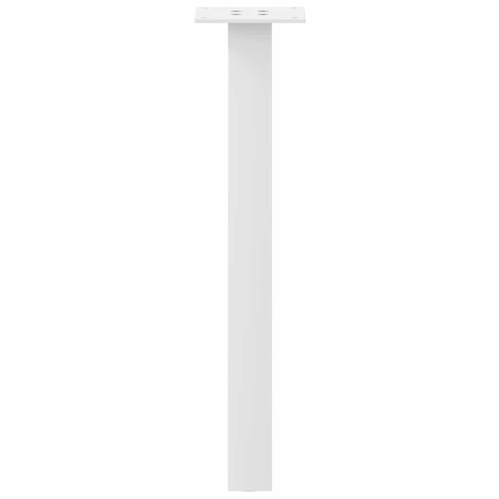 vidaXL Patas para mesa de centro (4 unidades), color blanco, 30 cm, acero - Image 5
