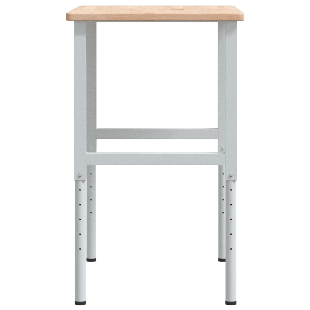 vidaXL Werkbank 100x60x(71,5-98) cm Massivholz Eiche Rechteckig - Image 6