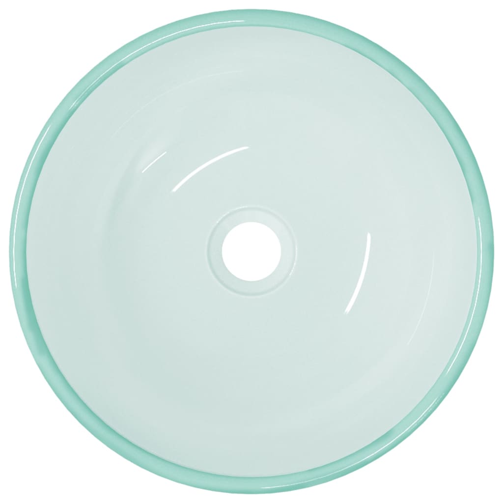 vidaXL Waschbecken Hartglas 35x12 cm Matt - Image 3