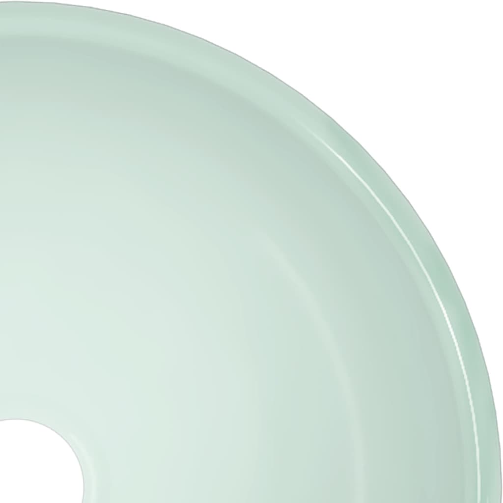 vidaXL Waschbecken Hartglas 30x12 cm Weiß - Image 4