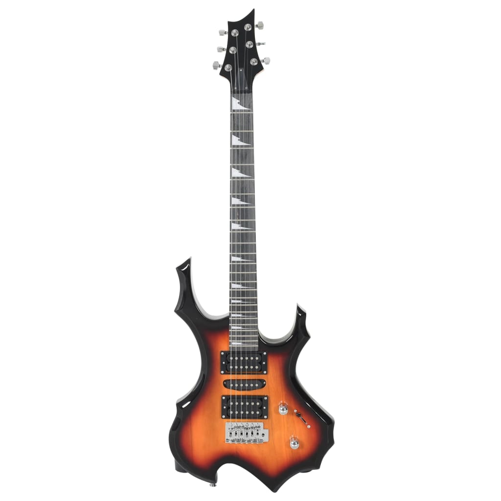 vidaXL Guitarra eléctrica principiantes con funda marrón negro 4/4 39" - Image 3