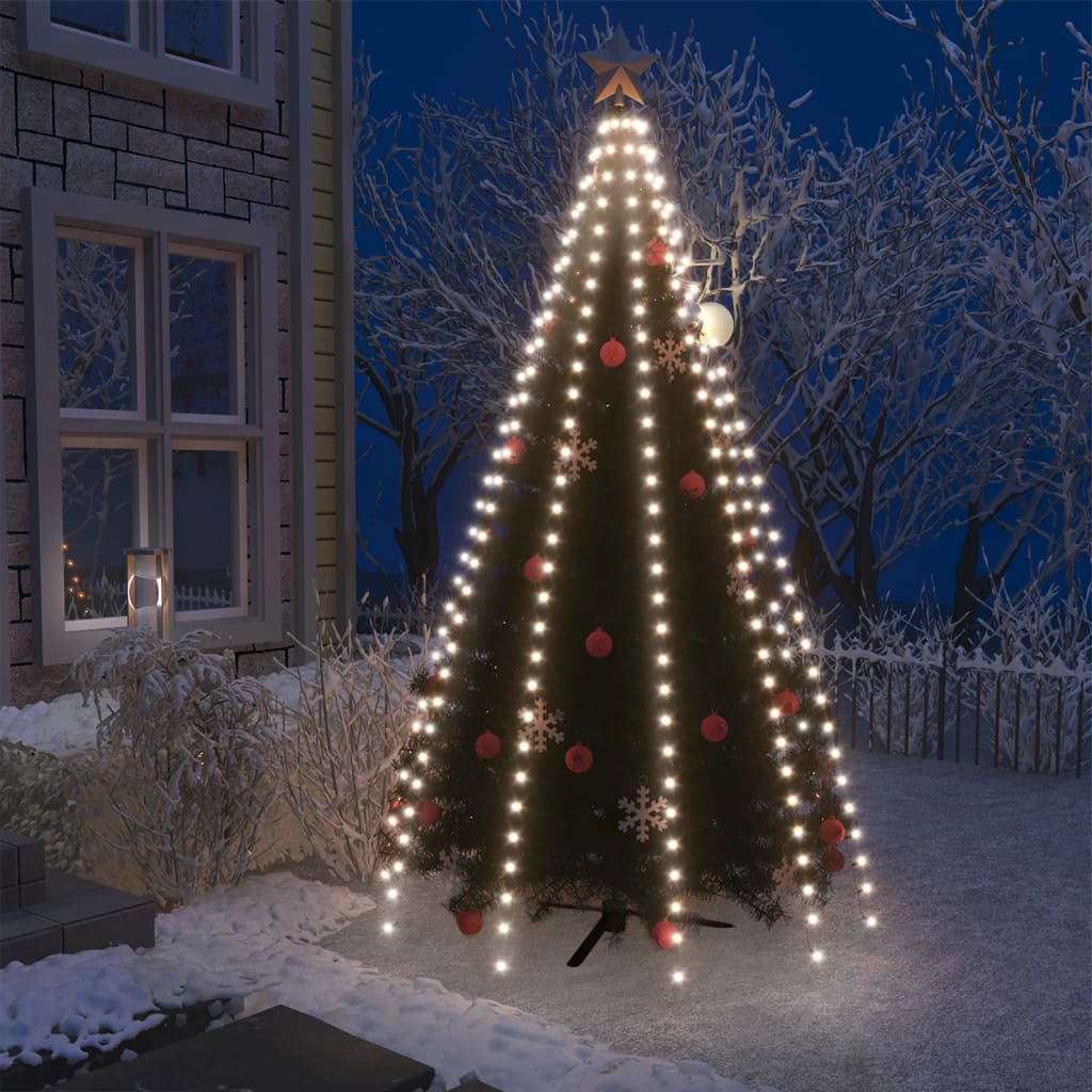 vidaXL Guirlande lumineuse d'arbre de Noël 250 LED Blanc froid 250 cm