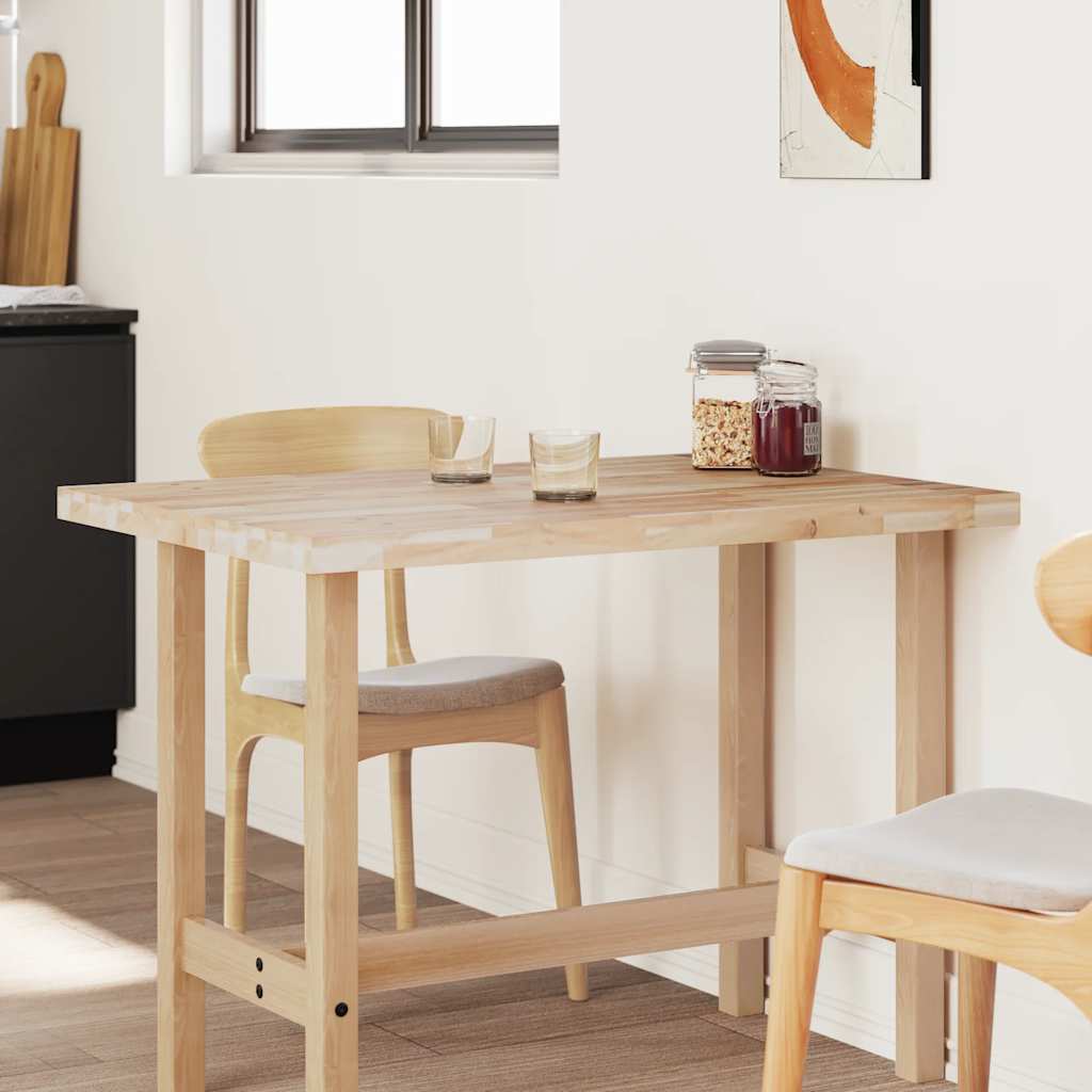 vidaXL Tablero de mesa rectangular madera maciza acacia 100x80x4 cm - Image 4