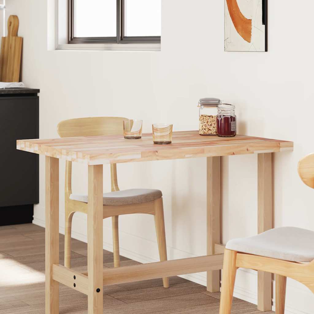 vidaXL Tablero de mesa rectangular madera maciza acacia 80x70x4 cm - Image 4