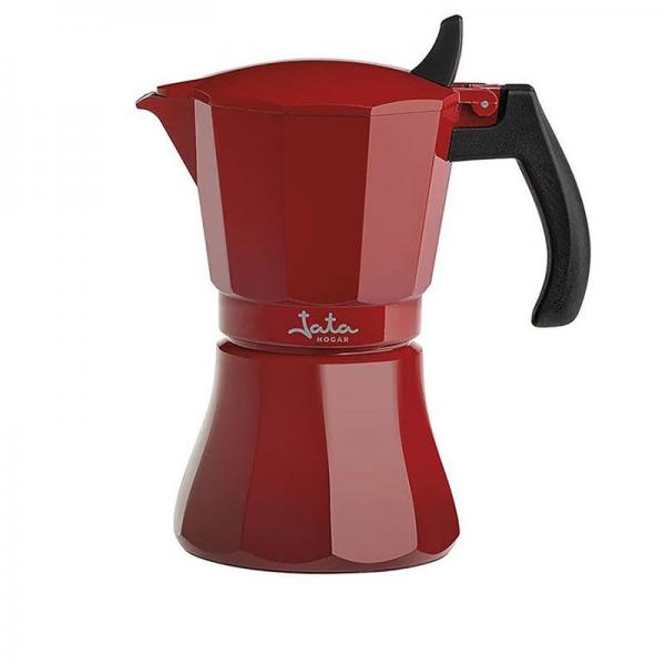 Caffettiera Italiana JATA CAFETERADEINDUCCIÓNROJAVULCANO Rosso Alluminio 9 Tazze (1 Unità)