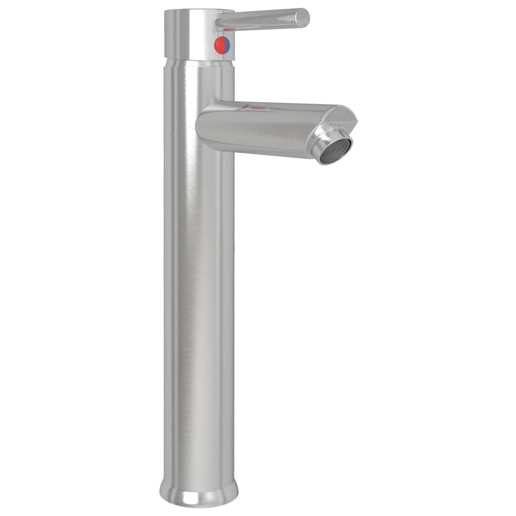 vidaXL Badezimmer Waschbecken mit Wasserhahn und Ablaufgarnitur Gold - Image 3