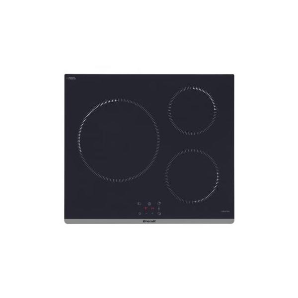 Brandt Ti364b - Piano Cottura A Libera Installazione - 3 Zone - 3600 W - L60 Cm - Nero
