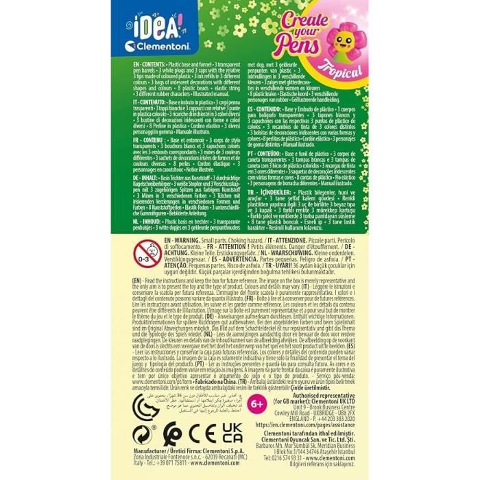 Clementoni - Crea Le Tue Penne - Mini Laboratorio Penne - Tema Tropicale - 3 Da Creare - Dai 6 Anni In su - Image 5