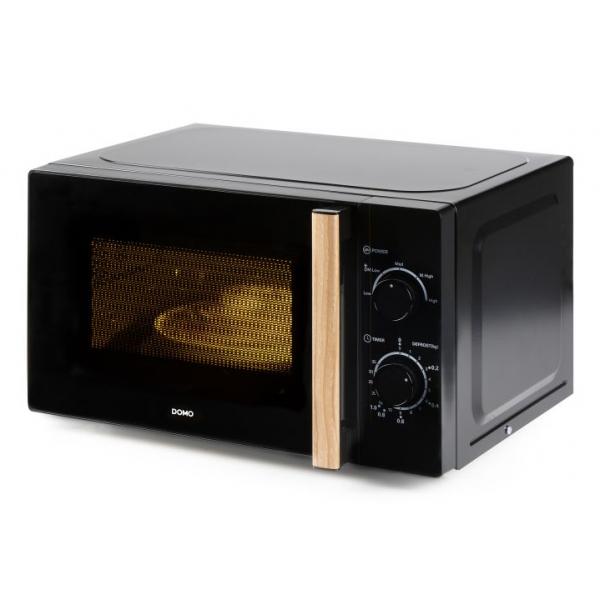 Forno Microonde Domo Do2820 - 20l - 700w - Timer 35 Min - Funzione Scongelamento - L44 X P35,8 X H 25,8 Cm - Finitura Legno Nero