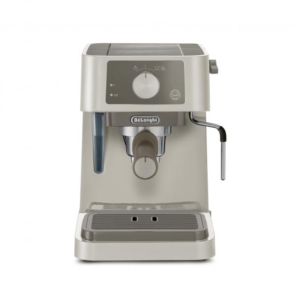 Macchina Per Caffè Espresso - Delonghi - Stilosa Ec235.cr - Pompa Solo - Bollitore In Acciaio Inox - Compatibile Ese - Lancia Vapore - Finitura Panna