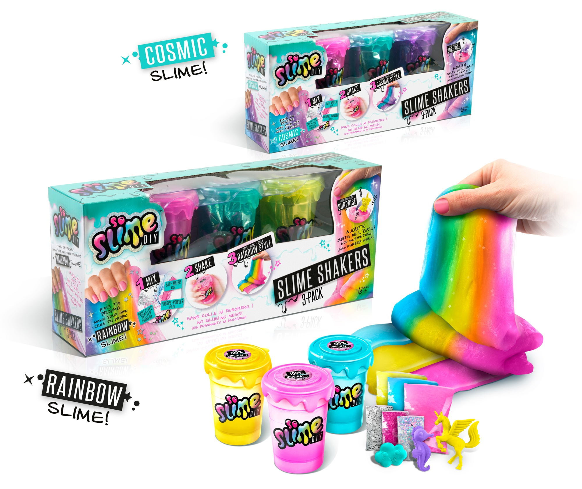 Giocattoli 3 Slimes Shaker Channel