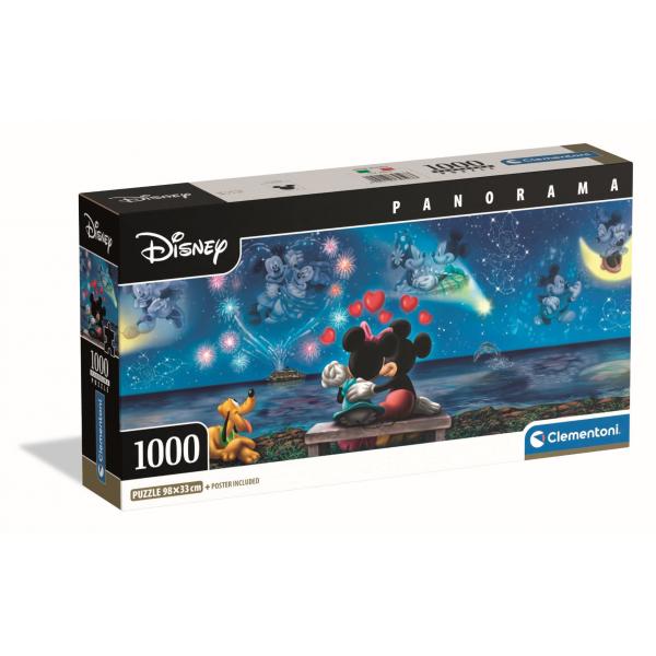Clementoni - Compact 1000 Pezzi Panorama - Topolino E Minnie