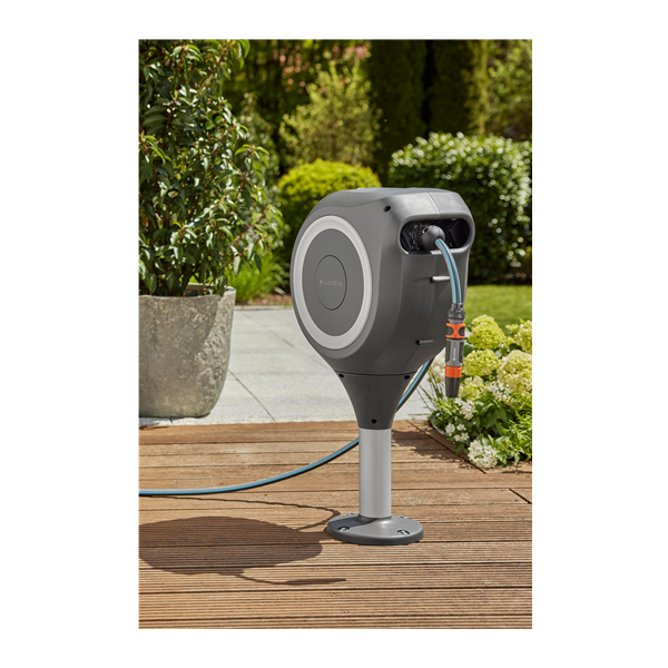Avvolgitubo Automatico Per Terrazzo - Gardena - Rollup - M - Bianco - Lunghezza 20 M - Tubo 13 mm - Image 4