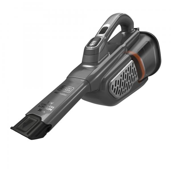 Black + Decker Bhhv520jF-Qw - Aspirapolvere Manuale - Dustbuster Lithium 18v - 2 Velocità - Autonomia 40min - Black Silver Titanium
