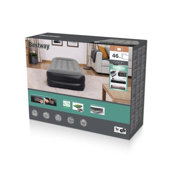 Letto Gonfiabile - Bestway - Tritech 1p - 1 Posto - 191x97x46 Cm Con Pompa Elettrica Integrata