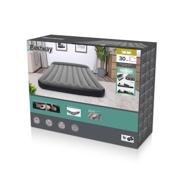 Lettino Gonfiabile - Bestway - Materasso 2 Posti - 203 X 152 X 30 Cm - Pompa Elettrica Integrata