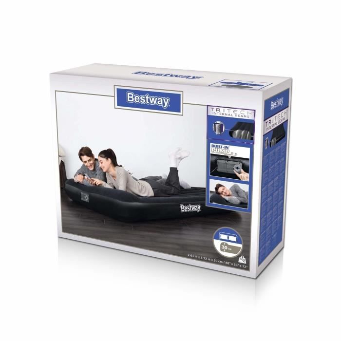 Lettino Gonfiabile - Bestway - Materasso 2 Posti - 203 X 152 X 30 Cm - Pompa Elettrica Integrata - Image 5