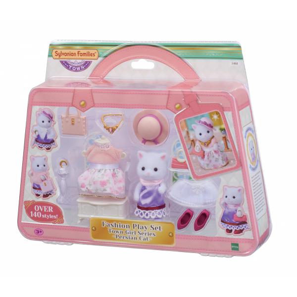 Famiglie Sylvanian 5461 La Valigia Di Moda E La Grande Sorella Gatto Persiano