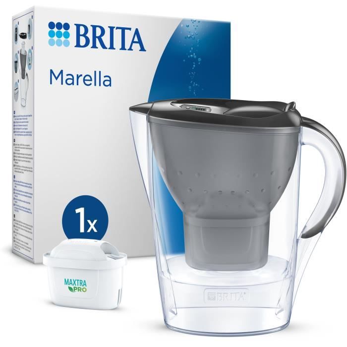 Brita Carafe Filter Marella Graphite (2.4l) Includeva 1 Cartuccia Maxtra Pro AlL-1