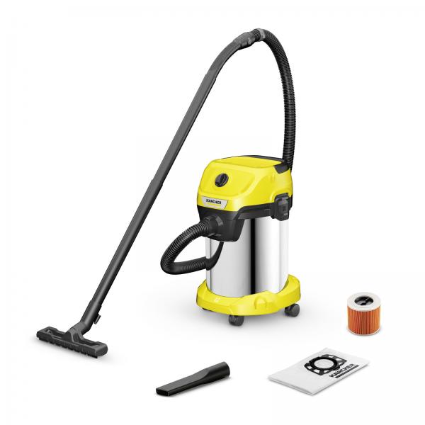 Aspiraliquidi E Secchi Karcher Wd 3 S V-19/4/20 - Serbatoio In Acciaio Inox Da 19 L - 1000w (funzione Blower)