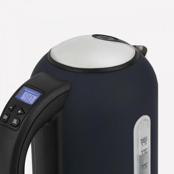 Bollitore Programmabile - Hkoenig - Boe56 - 1,7 L - 2200 W - Temperatura Regolabile - Schermo Lcd - Blu Notte Opaco E Acciaio Inossidabile - Image 3