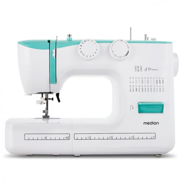 Macchina Da Cucire - Medion - Sm 60 - 62w - 24 Punti + Punti Doppi - 700 Giri/min - Led - Turchese