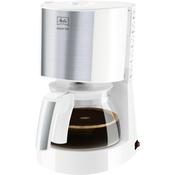 Melitta 1017-03 Goditi La Caffettiera In Vetro Top Bianco / Acciaio Spazzolato 1017-03