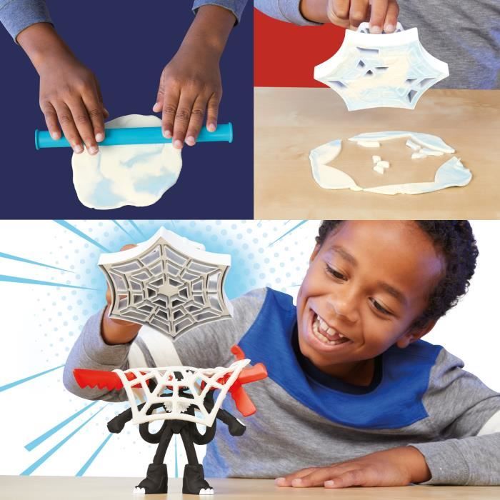 PlaY-Doh SpideR-Man, Set Slash Attack Con 2 Personaggi Flessibili, 7 Accessori E Pasta Modellabile, Dai 4 Anni, Marvel - Image 3