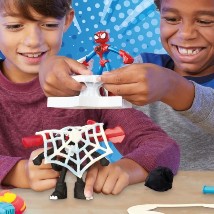 PlaY-Doh SpideR-Man, Set Slash Attack Con 2 Personaggi Flessibili, 7 Accessori E Pasta Modellabile, Dai 4 Anni, Marvel - Image 5