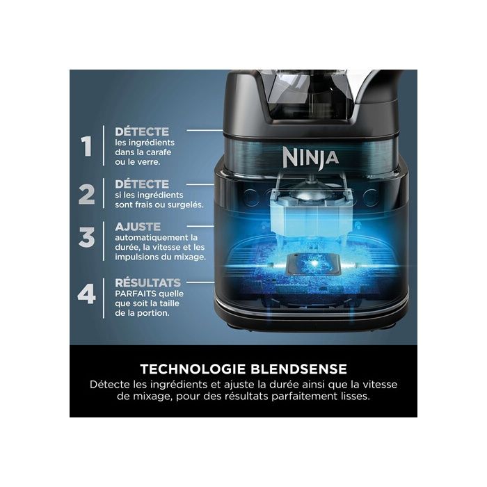 Frullatore Ninja Detect Power Blender Pro 1200w - 2 In 1 - 2l - 15 Modalità - 10 Velocità - Nero - Image 3