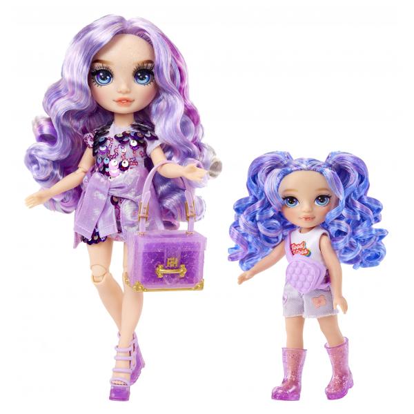 Rainbow High Littles - Bambola Da 15 Cm + Animaletto - Viola - Dai 4 Anni In su - Image 3