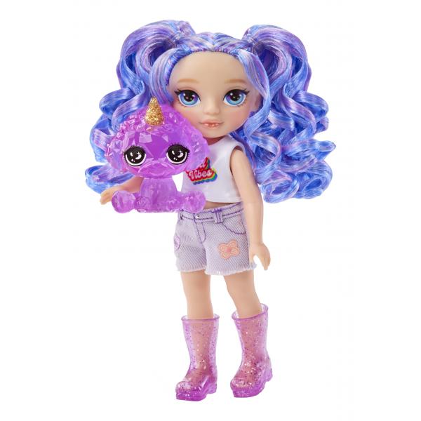 Rainbow High Littles - Bambola Da 15 Cm + Animaletto - Viola - Dai 4 Anni In su - Image 4