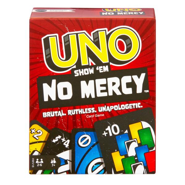 Gioco Di Carte Uno Show Em No Mercy - Mattel - Hwv18 - 56 Carte - Nuove Regole Spietate