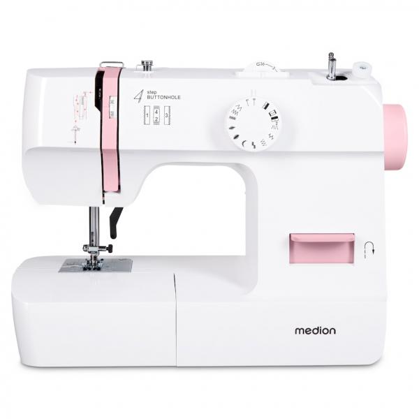Macchina Da Cucire - Medion - Sm 70 - 71w - 12 Punti - 700 Giri/min - Led - Rosa